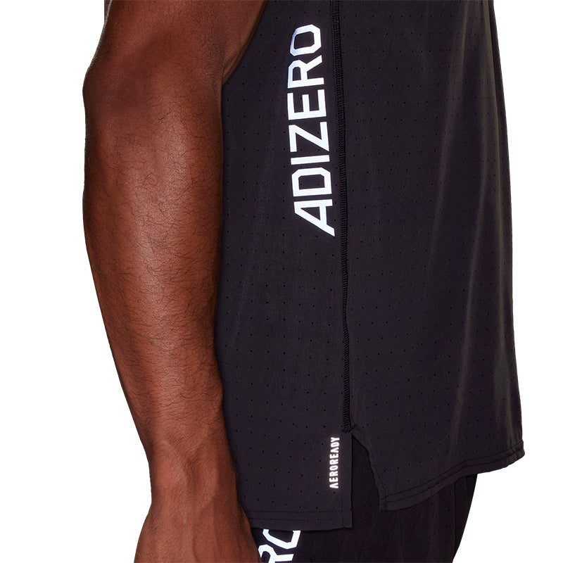 adidas Adizero Men's Running Singlet - Black