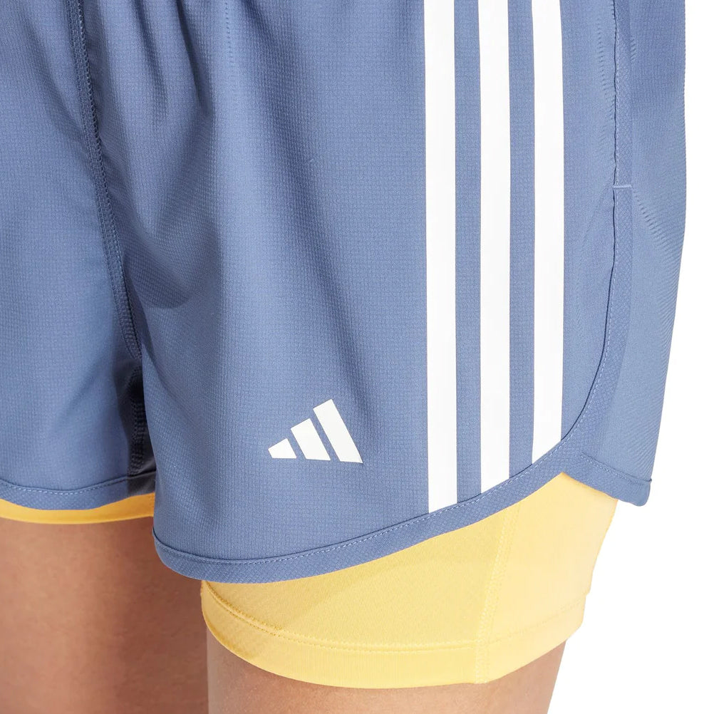 Adidas Own The Run 3 Stripes 2in1 Women's Running Short - Preloved Ink