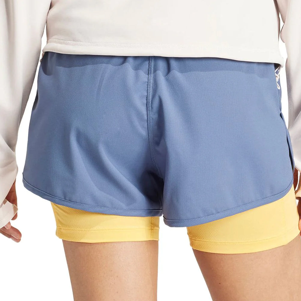 Adidas Own The Run 3 Stripes 2in1 Women's Running Short - Preloved Ink