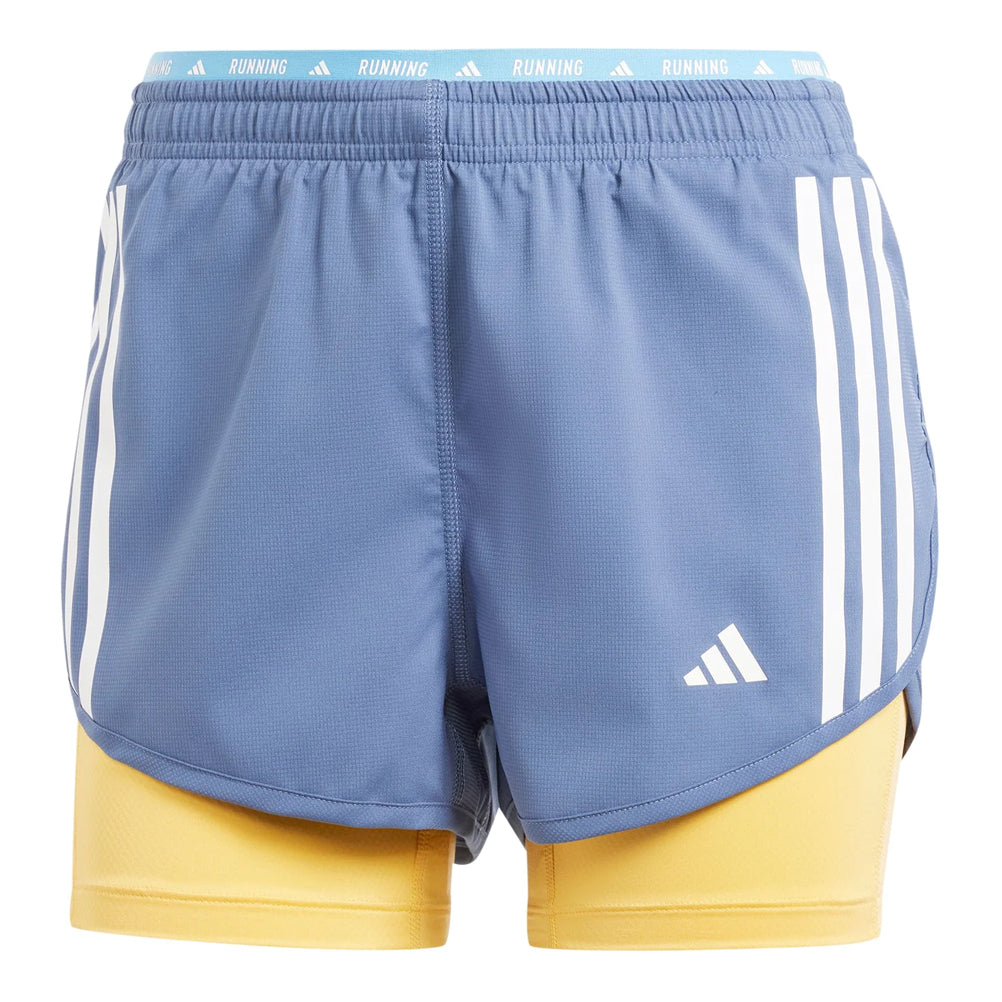 Adidas Own The Run 3 Stripes 2in1 Women's Running Short - Preloved Ink