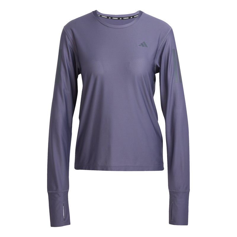 adidas Own The Run Long Sleeve Women's Running Tee - Preloved Violet