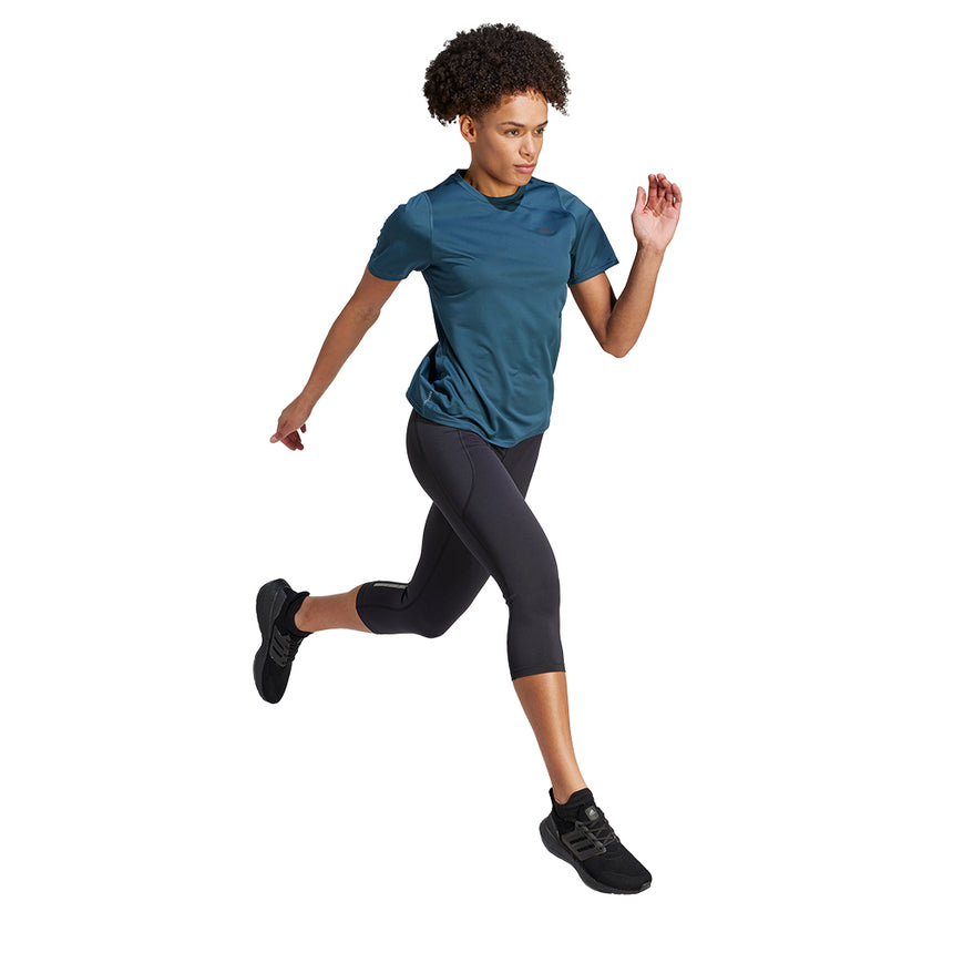 adidas Own The Run Excite Short Sleeve Women's Running Tee - Arctic Night