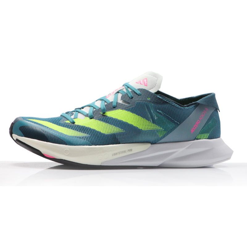 adidas Adizero Adios 8 Women's Running Shoe - Arctic Fusion/Lucid Lemon
