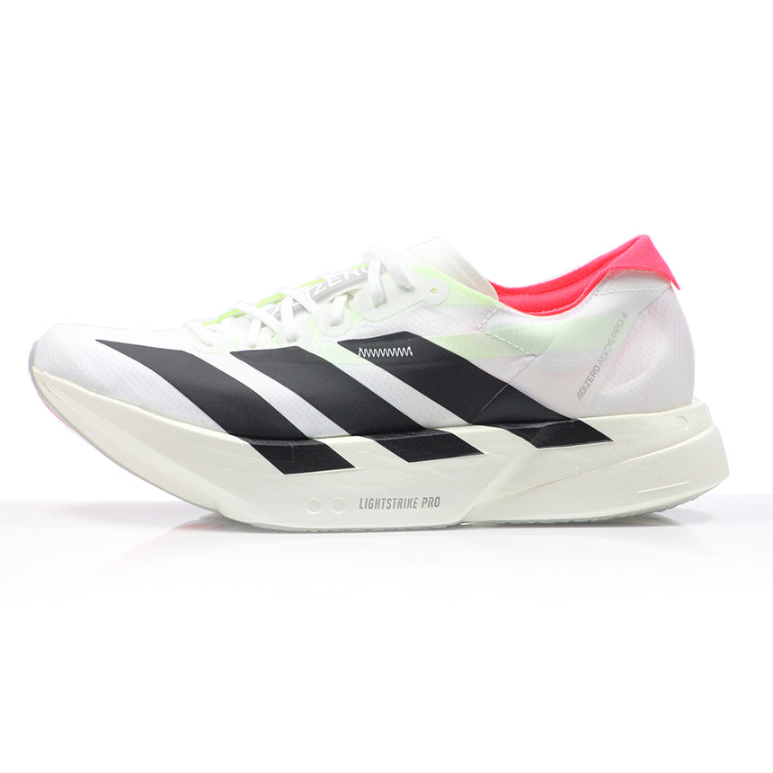 adidas Adizero Adios Pro 4 Men's Running Shoe - Cloud White/Core Black/Silver Metallic