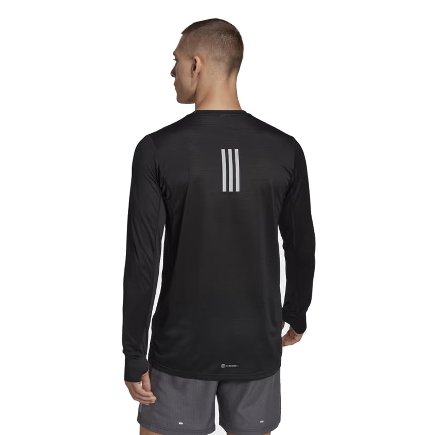 adidas Own The Run Long Sleeve Men's Running Tee - Black