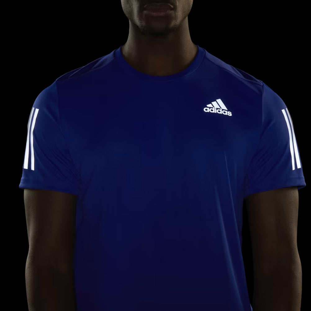 adidas Own The Run Short Sleeve Men's Running Tee - Blue