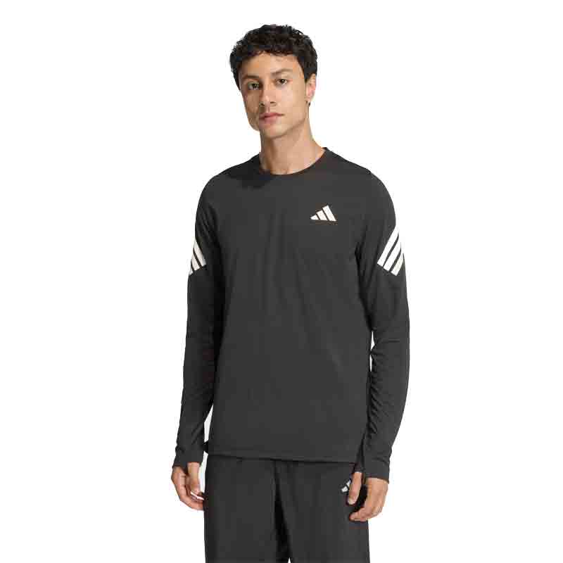 Adidas Adi365 3S Men's Long Sleeve Running Tee - Black