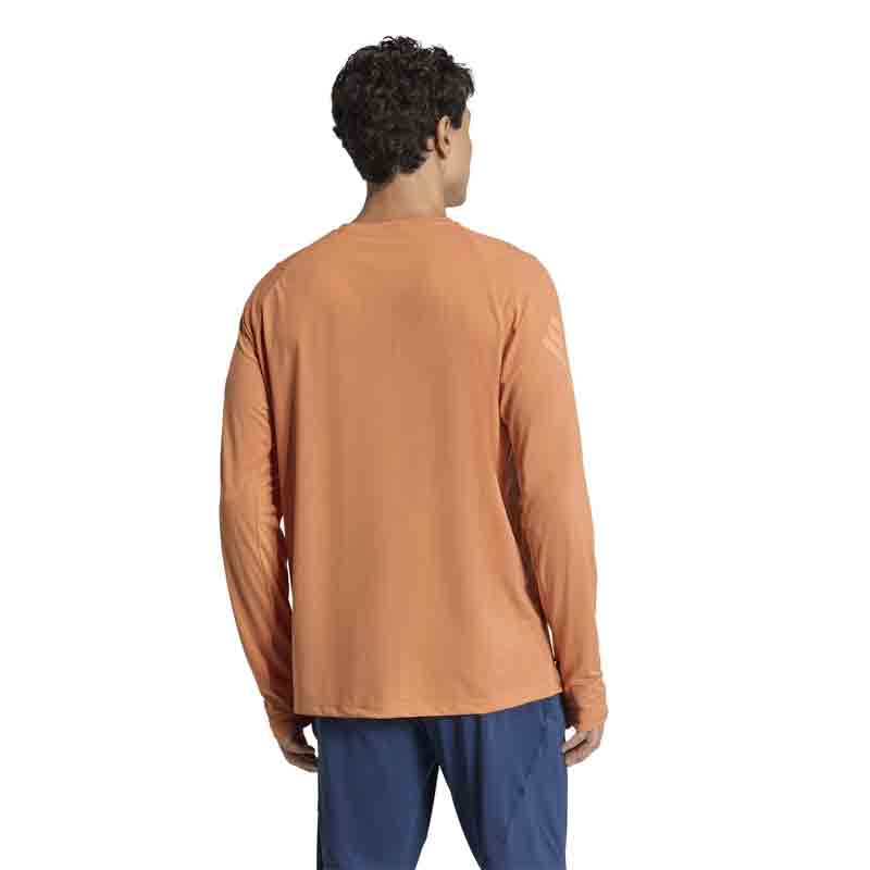 Adidas Adi365 3S Men's Long Sleeve Running Tee - Dusty Orange