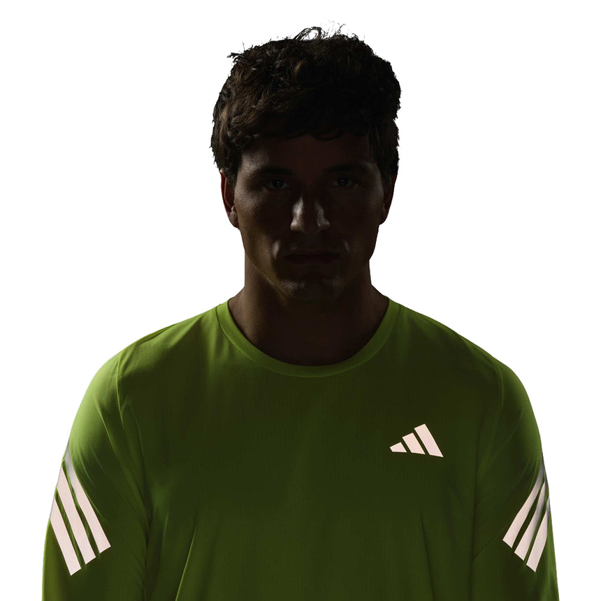 Adidas Adi365 3S Long Sleeve Men's Running Tee - Solar Yellow