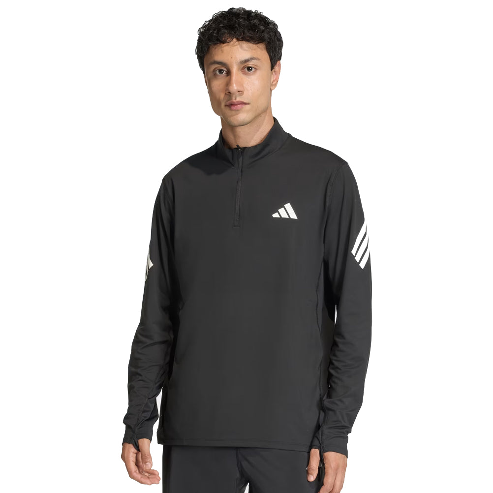 adidas adi365 Iconic Halfzip Long Sleeve Men's Running Top - Black