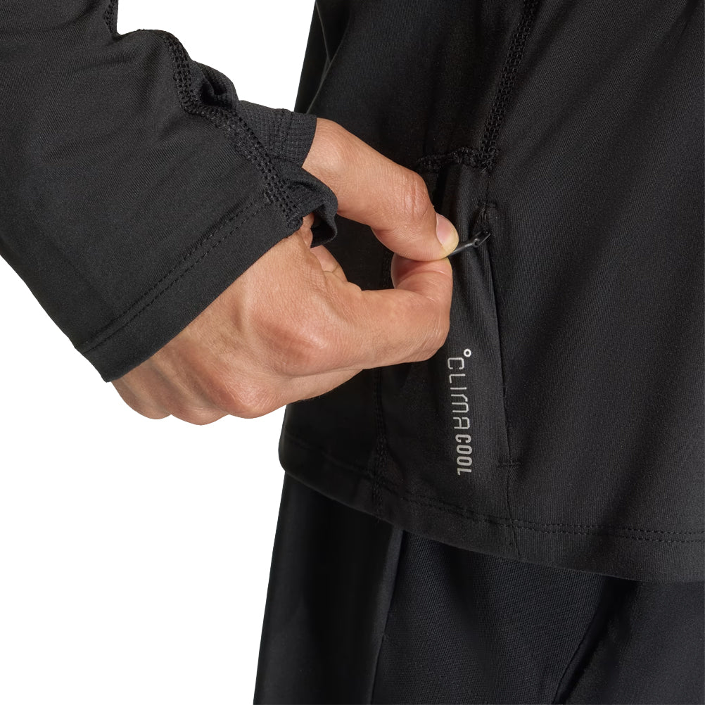 adidas adi365 Iconic Halfzip Long Sleeve Men's Running Top - Black