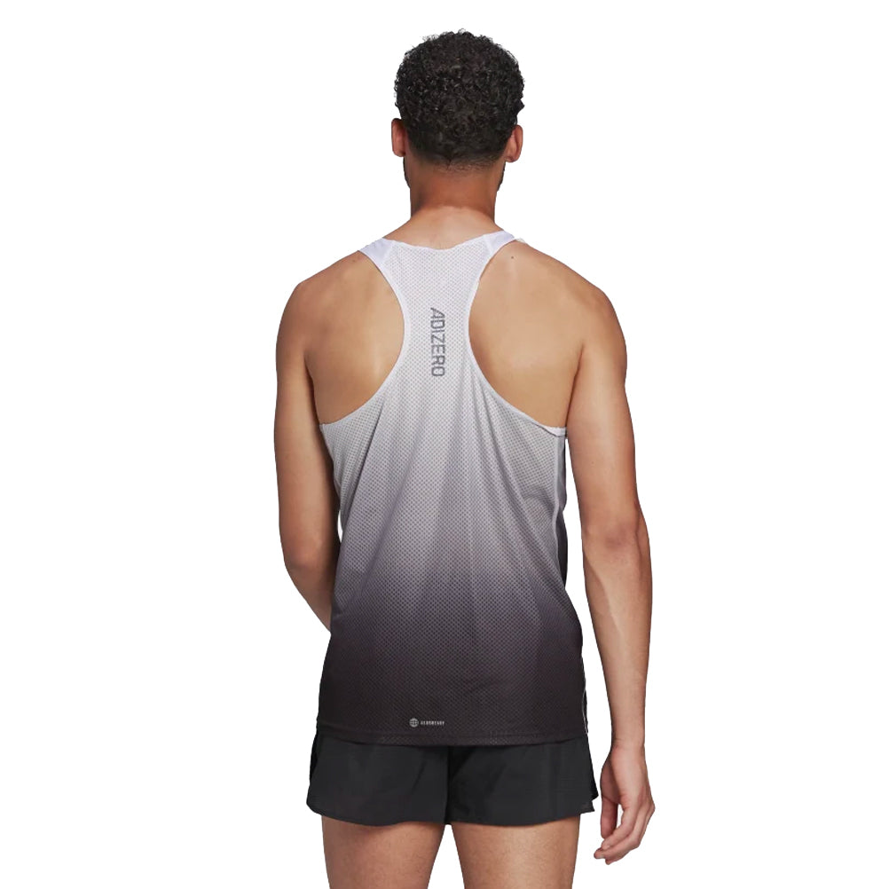 adidas Adizero Engineered Men's Running Singlet - Black/White