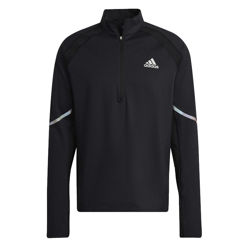 adidas Fast Half Zip Men's Running Top - Black