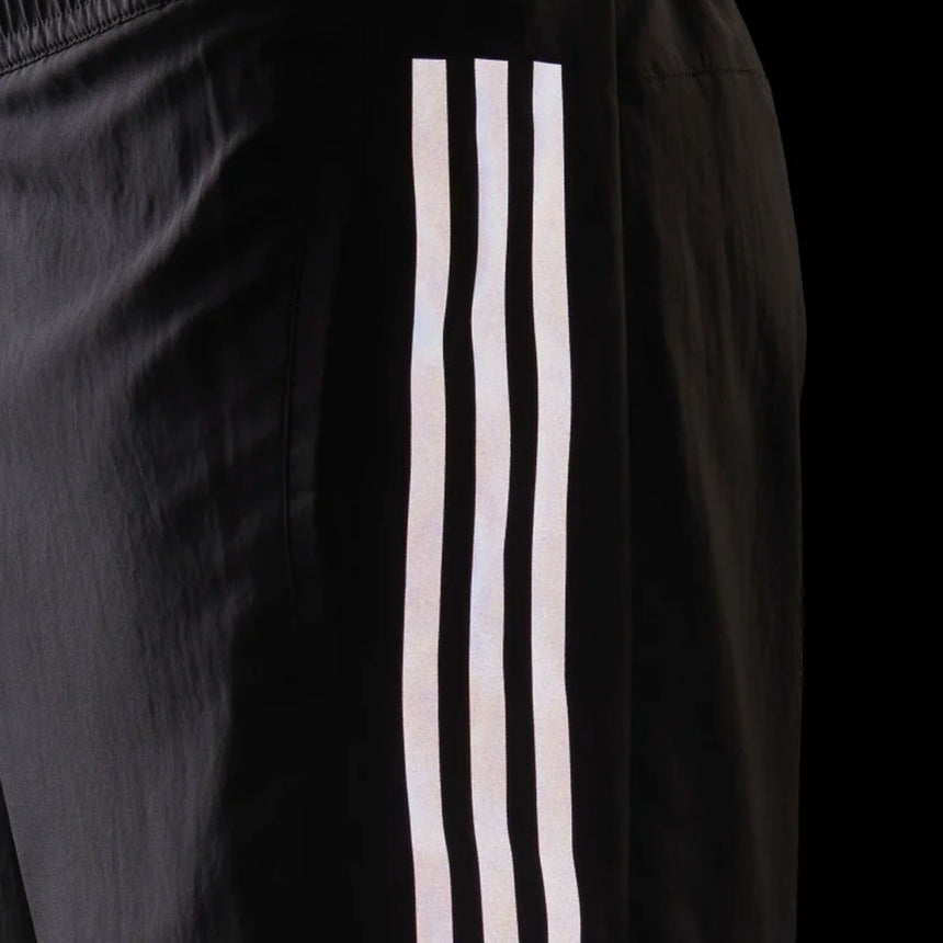 Adidas Run Icon Full Reflective 3-Stripes 5inch Men's Running Short - Black