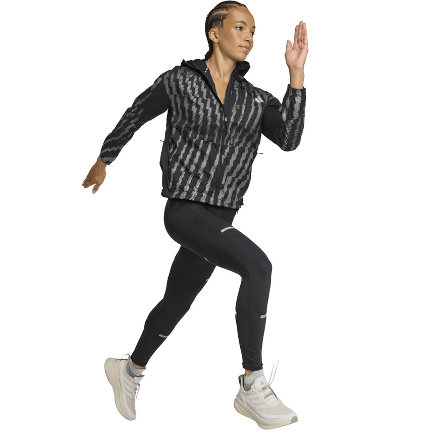 Adidas Adi365 Reflective Women's Running Jacket - Black/Reflective Silver