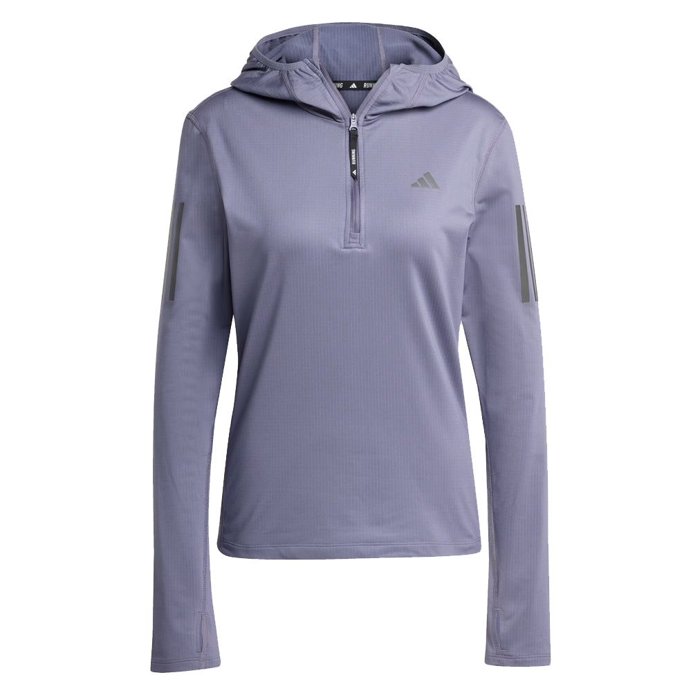 adidas Own The Run Winterised Half Zip Women's Running Top - Preloved Violet