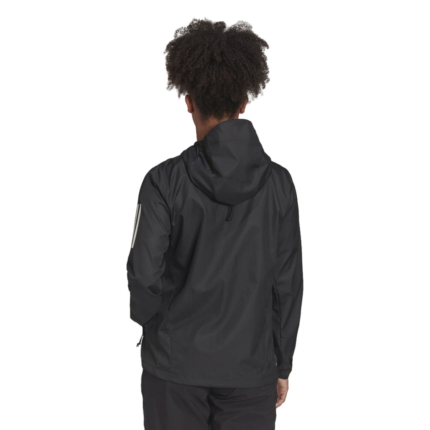 adidas Own The Run Women's Hooded Windbreaker - Black
