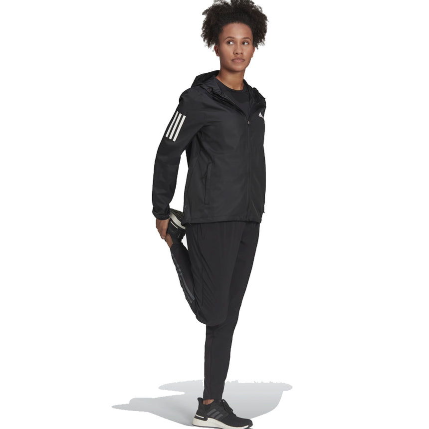 adidas Own The Run Women's Hooded Windbreaker - Black