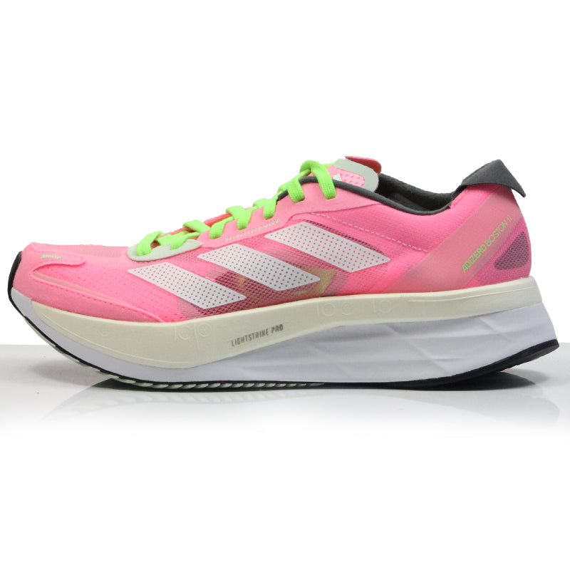 adidas Adizero Boston 11 Women's Running Shoe - Beam Pink/Cloud White/Beam Green