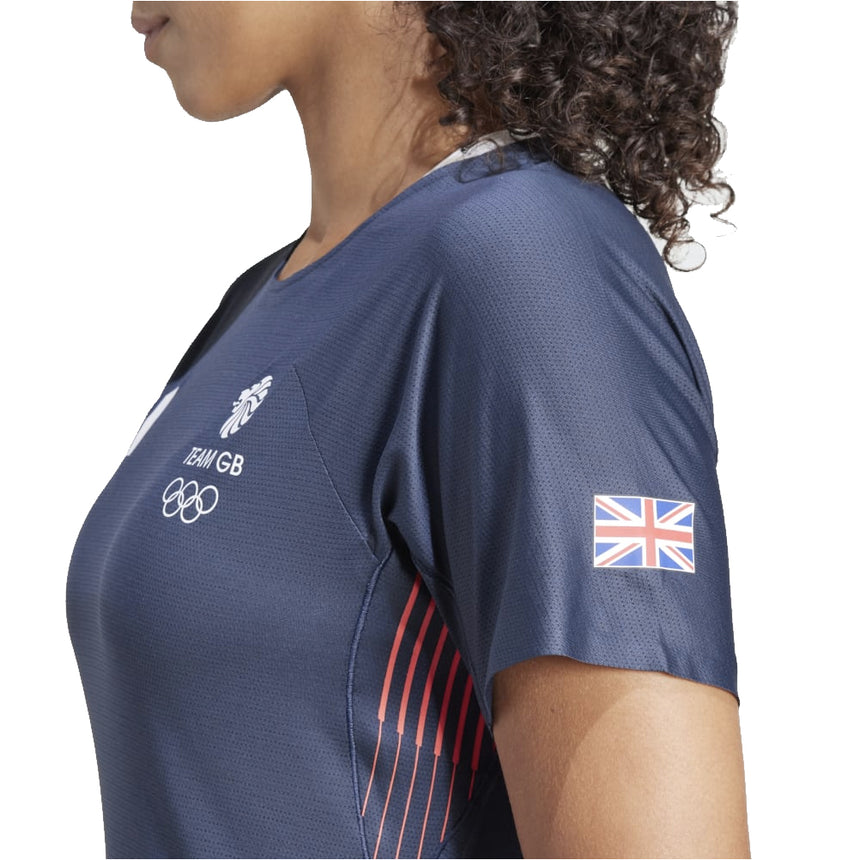 adidas Adizero Team GB Short Sleeve Women's Running Tee - Legend Ink