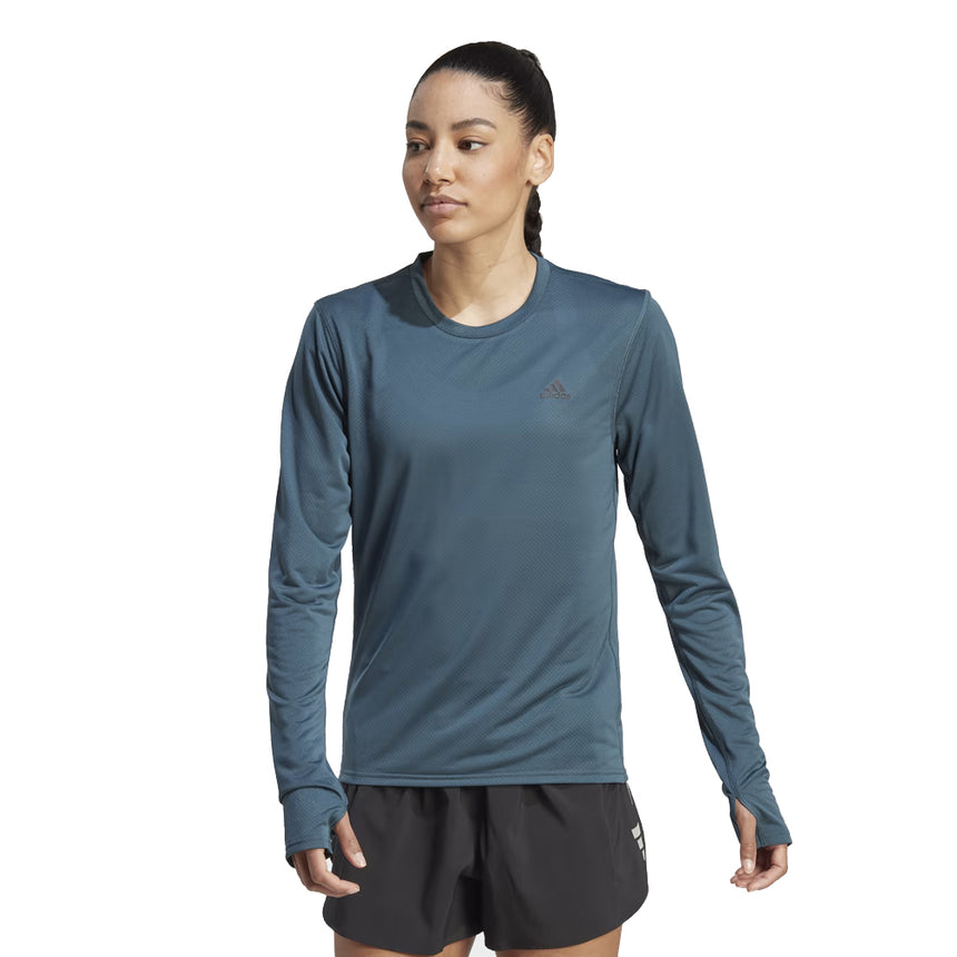 adidas Run Icon Long Sleeve Women's Running Tee - Arctic Night