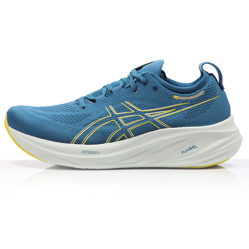 Asics Gel Nimbus 26 Men's Running Shoe - Evening Teal/Light Mustard