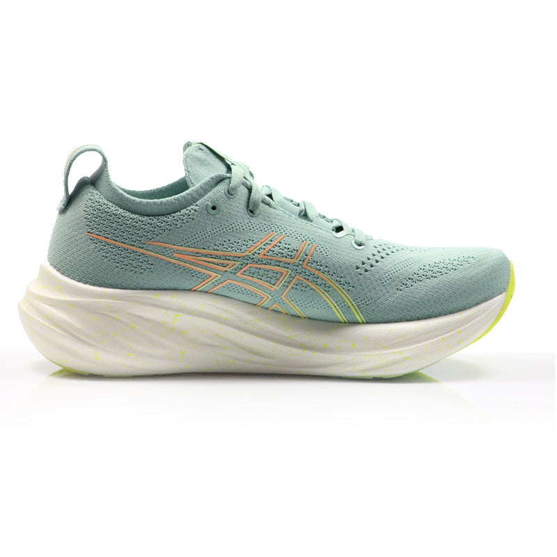 Asics Gel Nimbus 26 Women's Running Shoe - Light Celadon/Safety Yellow