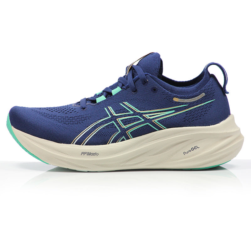 Asics Gel Nimbus 26 Women's Running Shoe - Blue Expanse/Aurora Green