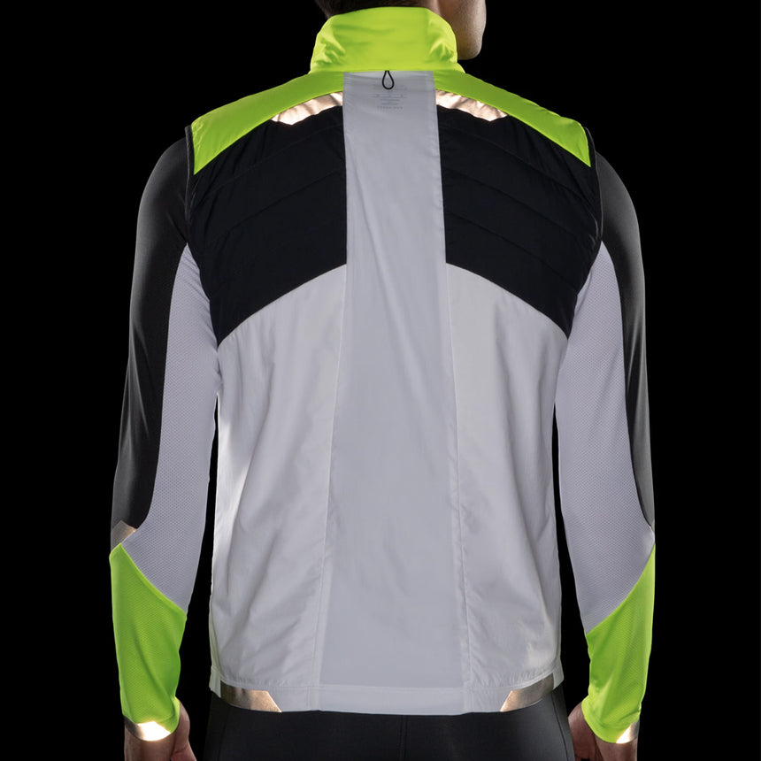 Brooks Run Visible Insulated Men's Running Vest - White/Asphalt/Nightlife