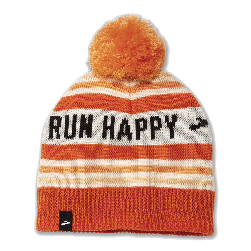 Brooks Heritage Pom Beanie - Fluoro Flash Run Happy