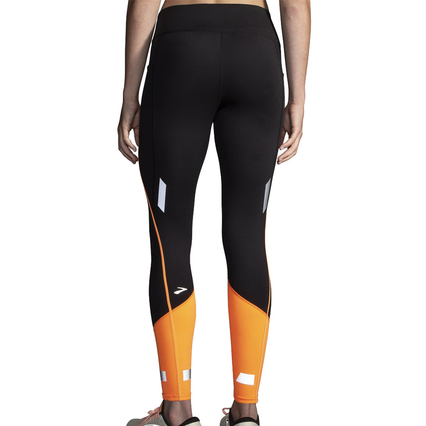 Brooks Run Visible 2.0 Women's Running Tight - Black/Fluoro Flash