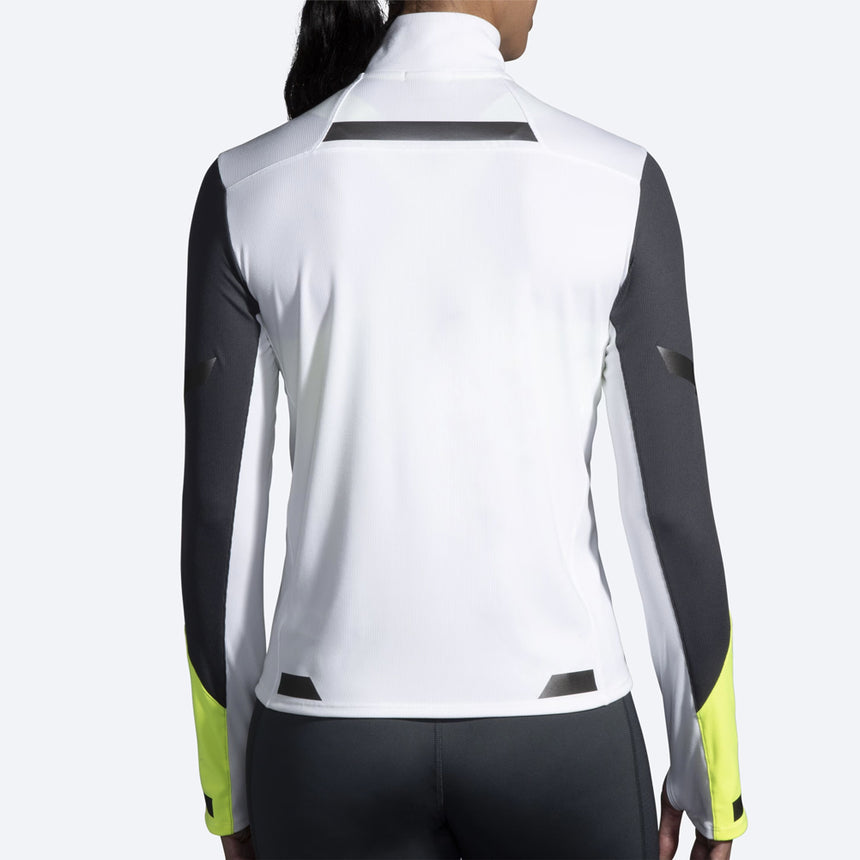 Brooks Run Visible Half Zip Women's Running Top - White/Asphalt/Nightlife