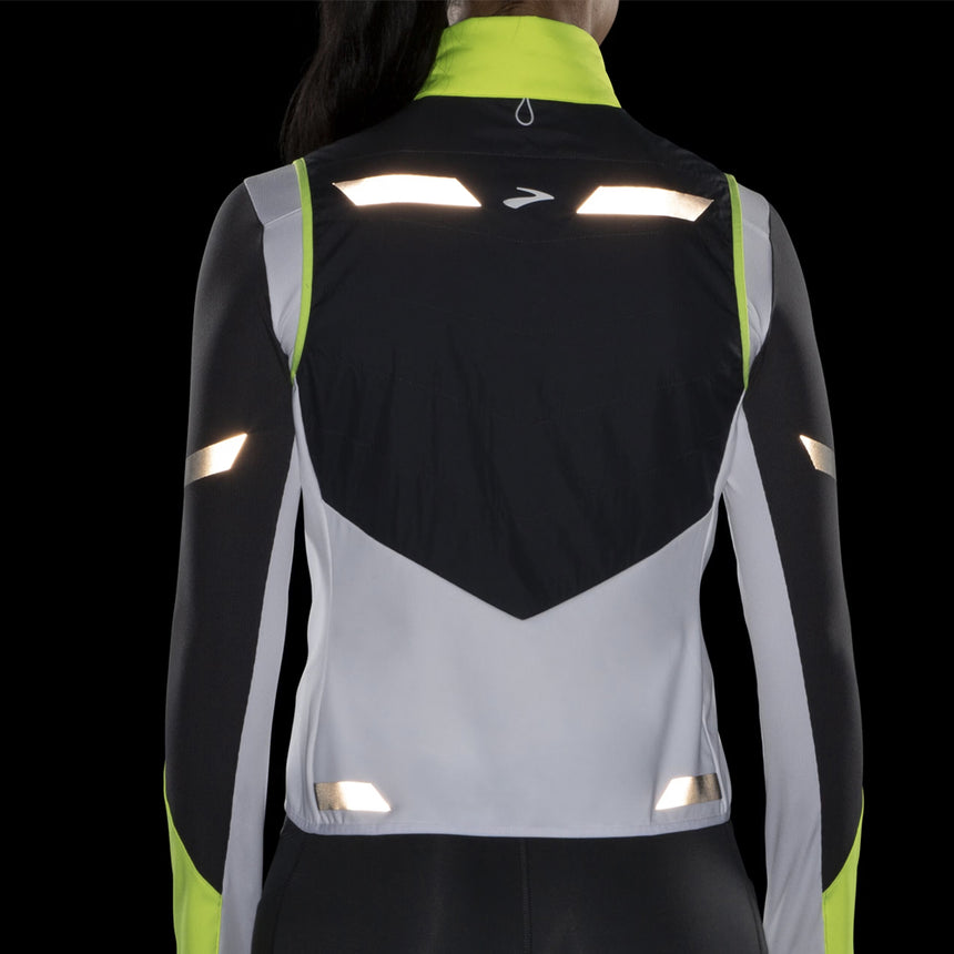 Brooks Run Visible Insulated Women's Running Vest - White/Asphalt/Nightlife