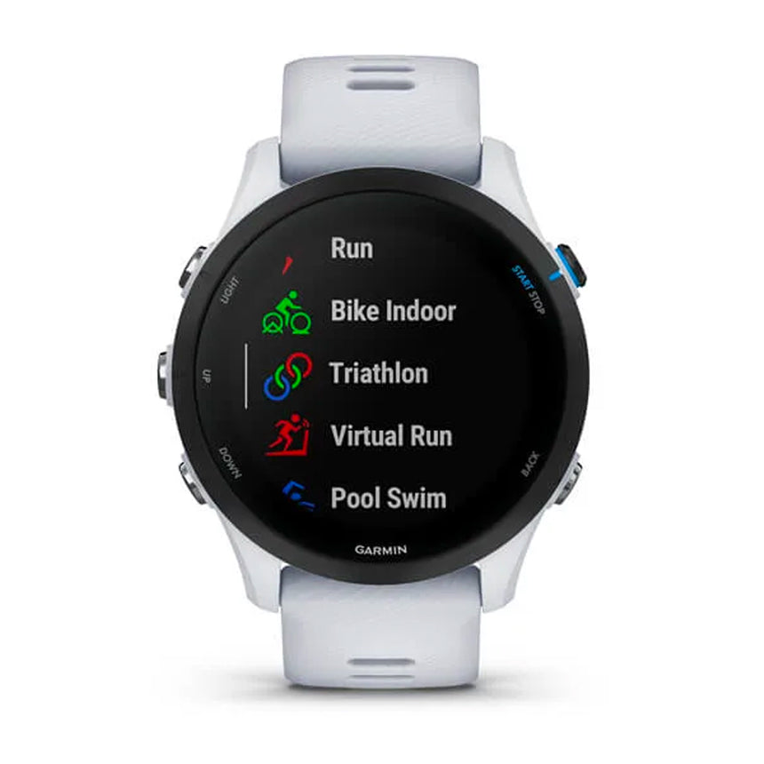 Garmin Forerunner 255 Music Running Watch - Whitestone 46mm
