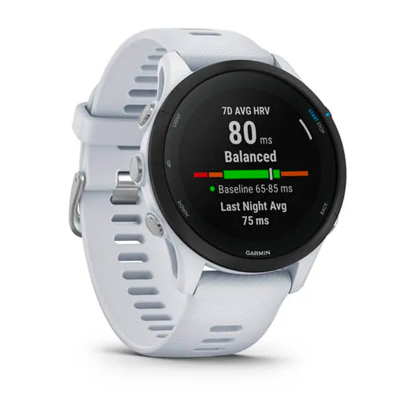 Garmin Forerunner 255 Music Running Watch - Whitestone 46mm