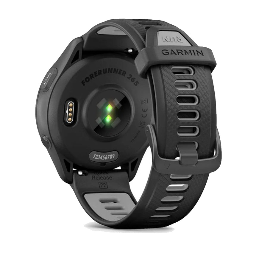 Garmin Forerunner 265 Running Watch - Black Bezel/Powder Gray 46mm