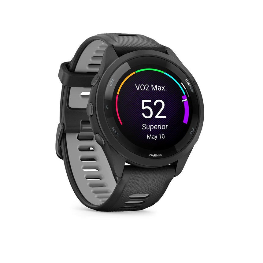 Garmin Forerunner 265 Running Watch - Black Bezel/Powder Gray 46mm