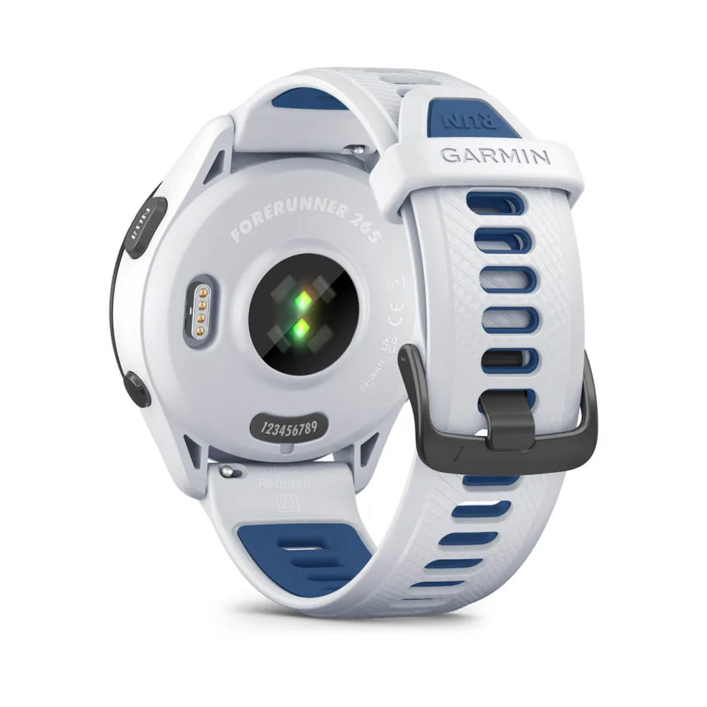 Garmin Forerunner 265 Running Watch - Whitestone/Tidal Blue 46mm