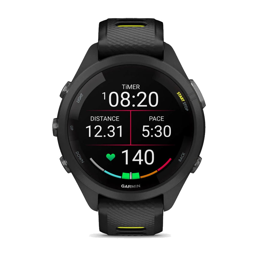 Garmin Forerunner 265S Running Watch - Black/Amp Yellow 42mm