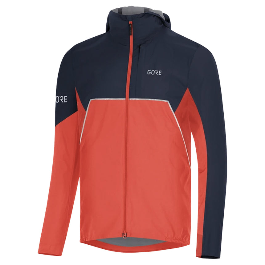 GoreWear R7 Partial Gore-Tex Men's Running Jacket - Fireball/Orbit Blue