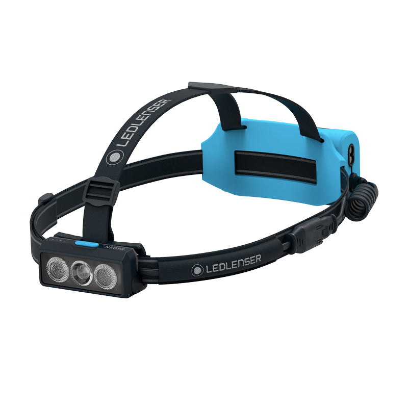 Ledlenser NEO9R Head Torch With Chest Strap - Grey/Blue