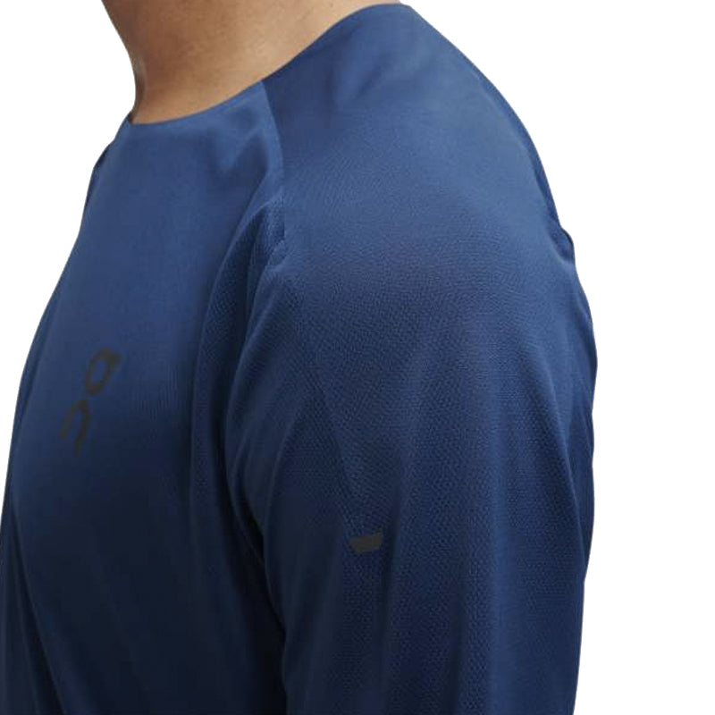 On Running Performance Short Sleeve Men's Running Tee - Denim/Navy