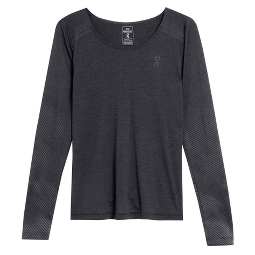 On Running Performance Lumos Long Sleeve Women's Running Tee - Black/Iron