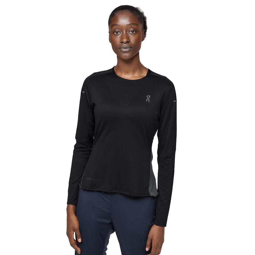 On Running Performance Long Sleeve Women's Running Tee - Black/Eclipse