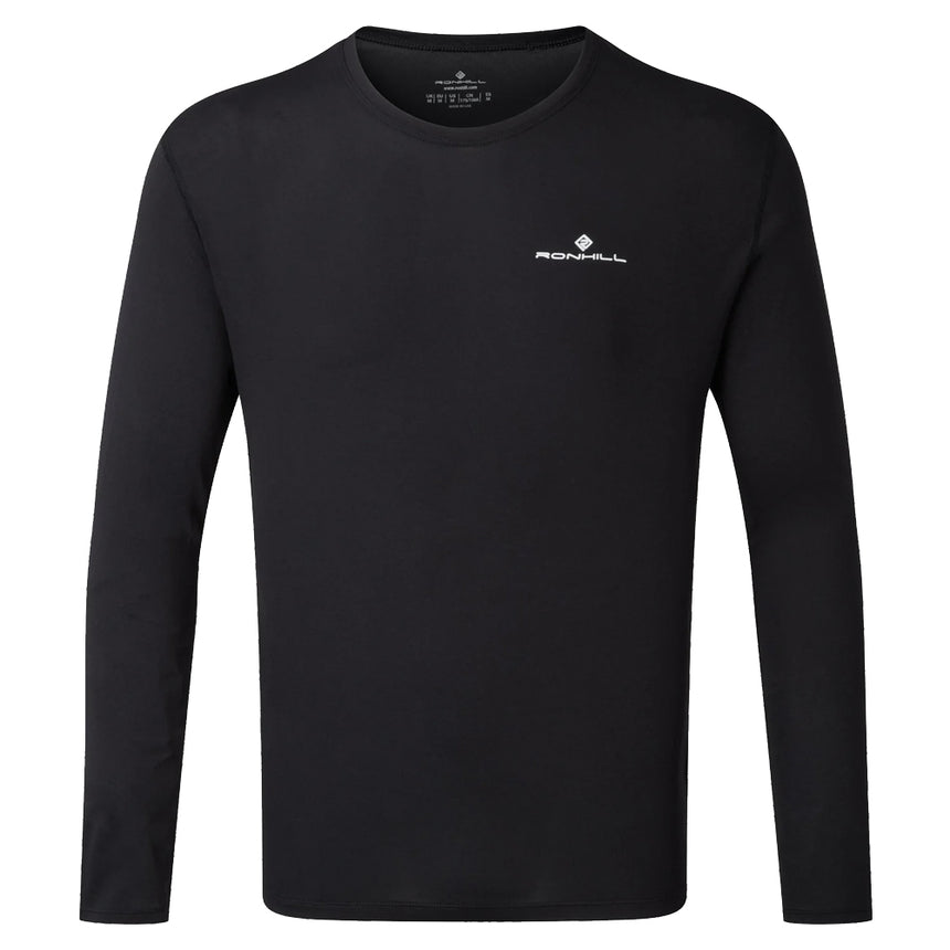 Ronhill Core Long Sleeve Men's Running Tee - Black/Bright White
