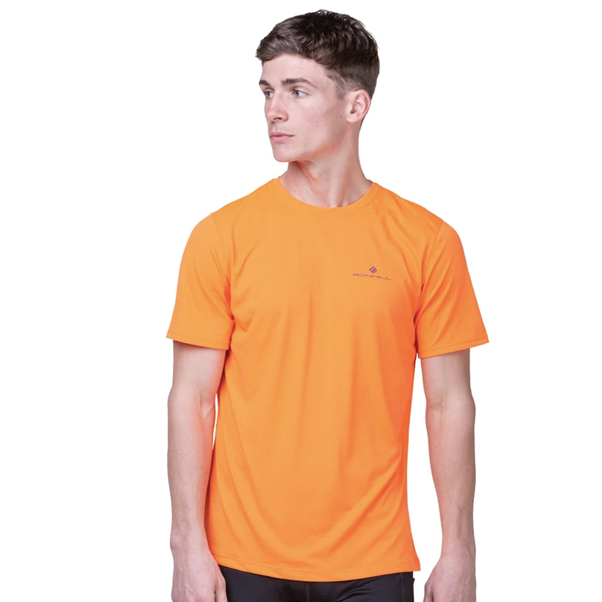 Ronhill Core Short Sleeve Men's Running Tee - Fluo Orange/Legion