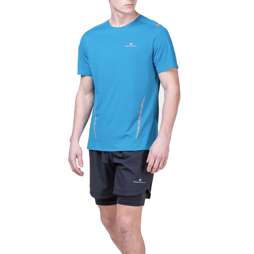 Ronhill Tech 5inch Men's Twin Running Short - All Black
