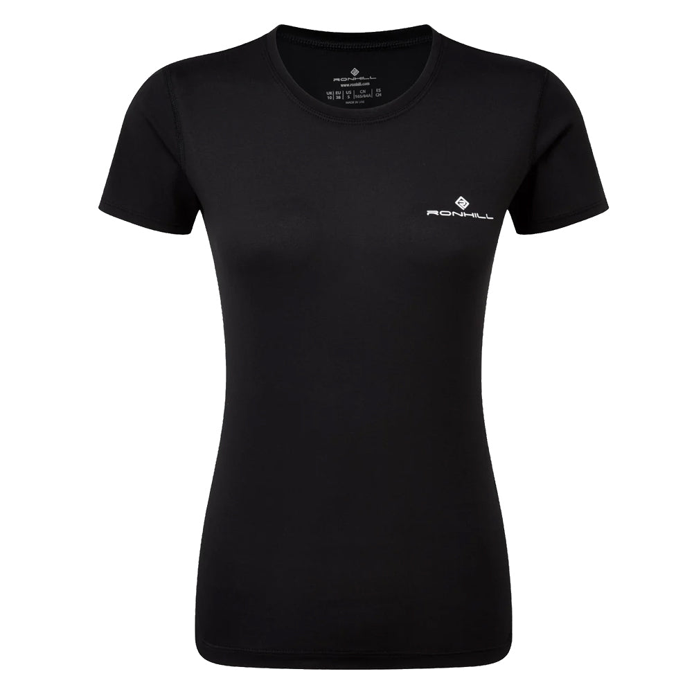 Ronhill Core Short Sleeve Women's Running Tee - Black/Bright White