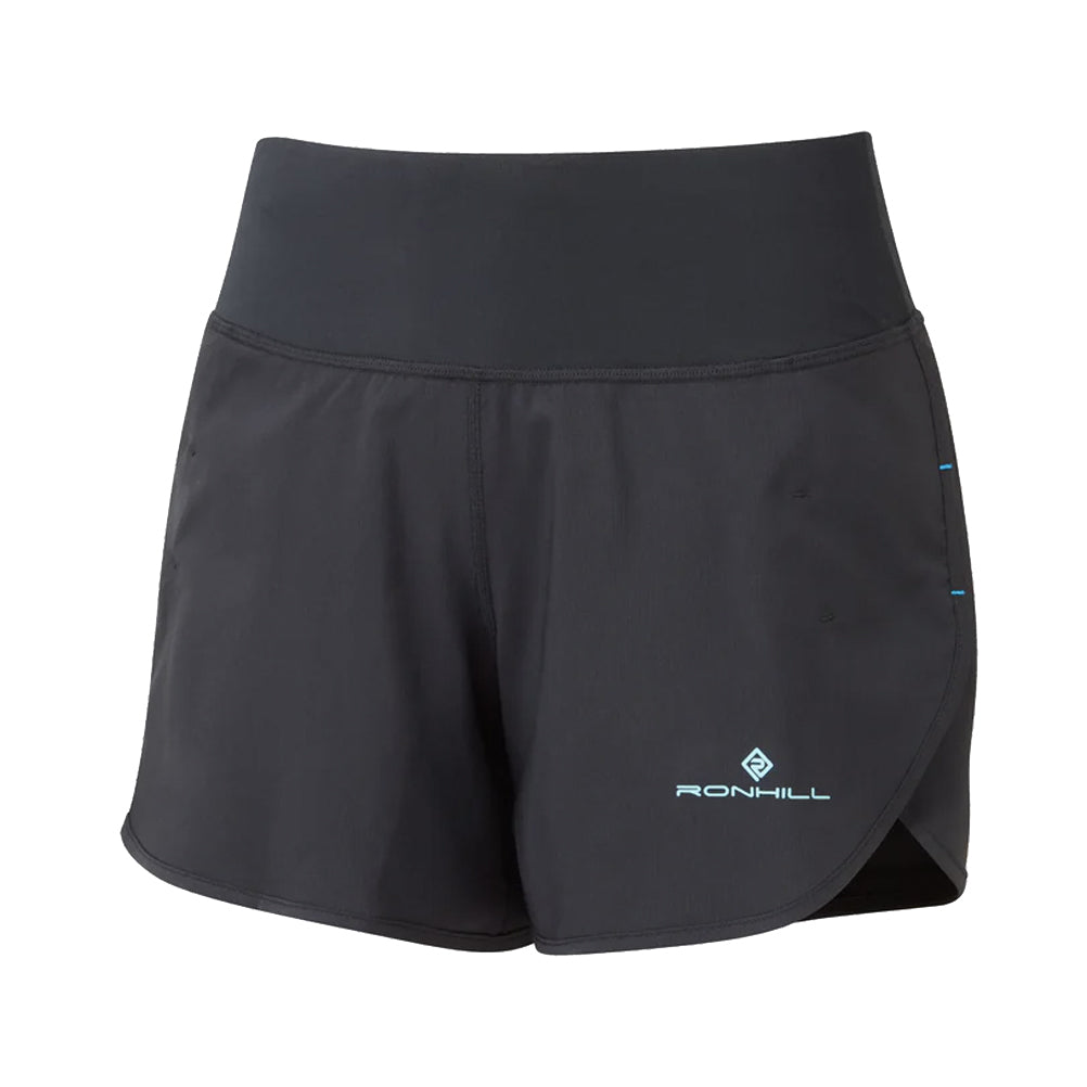 Ronhill Tech 4.5 inch Women's Running Short - Black/Aquamint