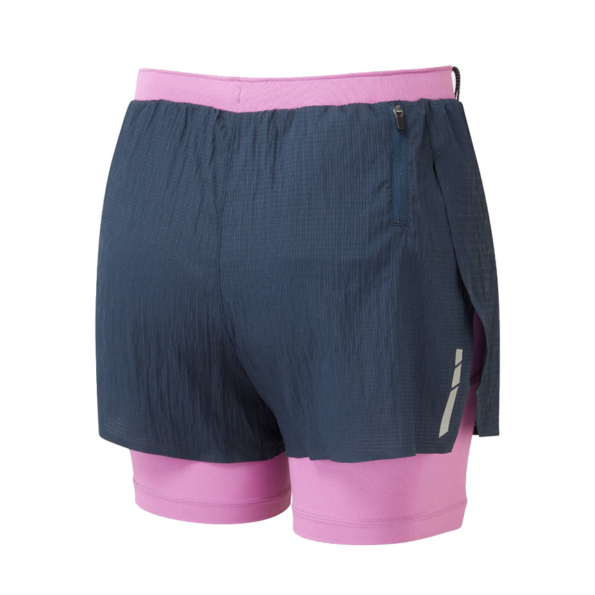 Ronhill Tech Race Twin Women's Running Short - Dark Navy/Fuschia